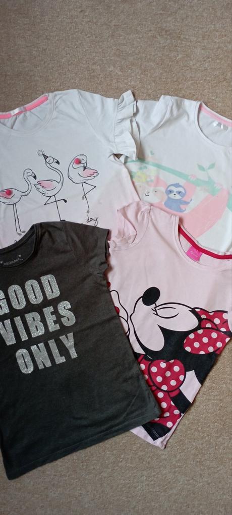 4x tričko zn."primark, disney,girls" vel."128-134", primark,128
