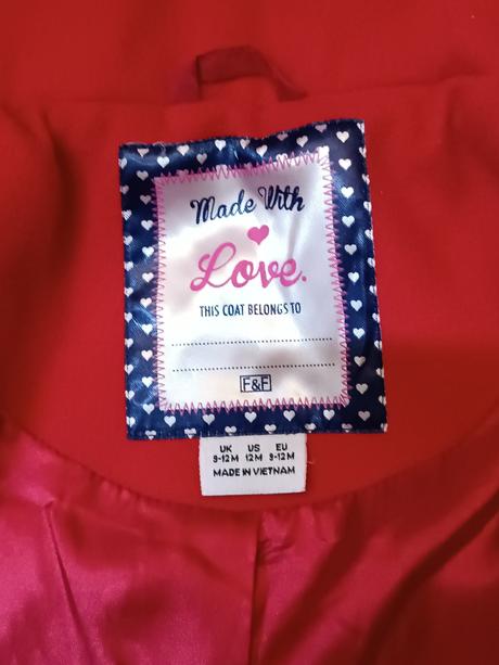 Flaušový dívčí kabátek f&f, vel. 80/86, f&f,80