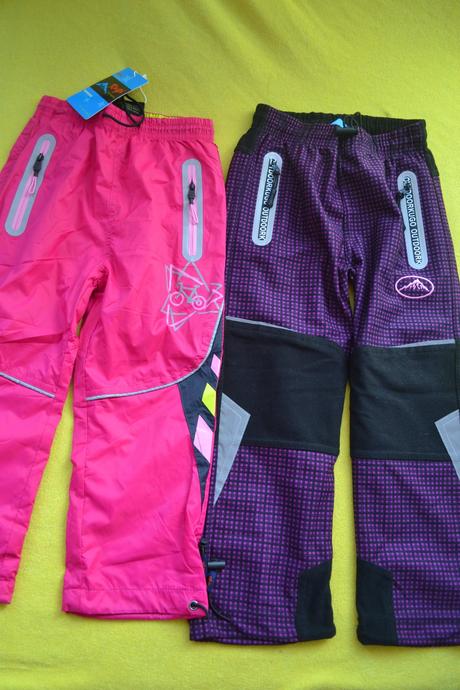 2x kalhoty kugo ,šusťákové,bavlna v.98, kugo,98