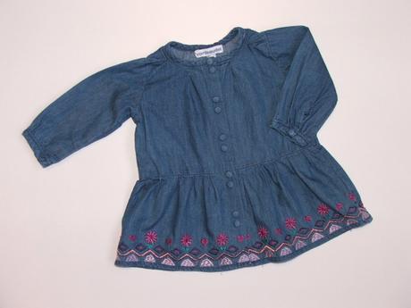 P372 šatičky riflového vzhledu vel. 62, vertbaudet,62