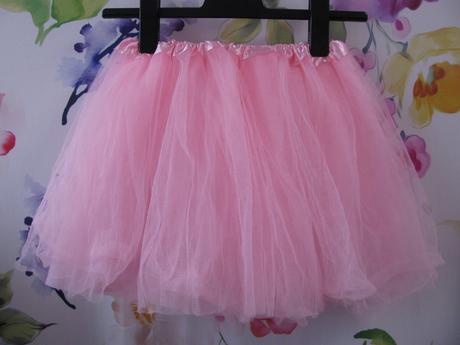 Krásná růžová tylová vícevrstvá sukně, 122