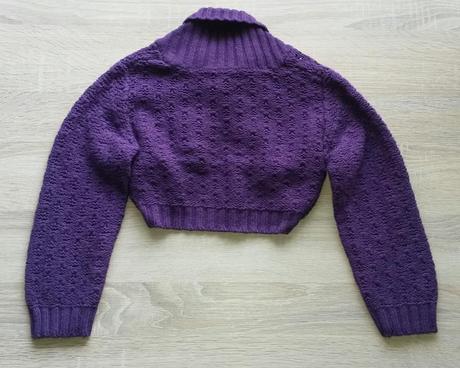 Pletené fialové bolerko vel. 104, st. bernard,104