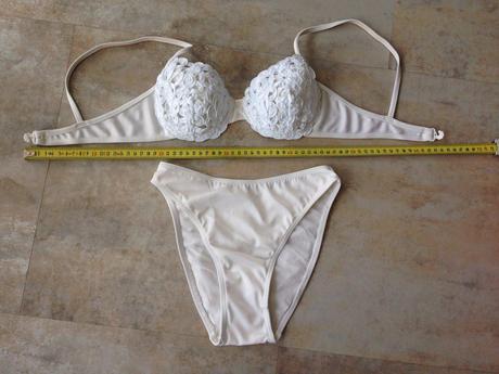 Bílé plavky krajka vel. 36-38, s košíček b, s