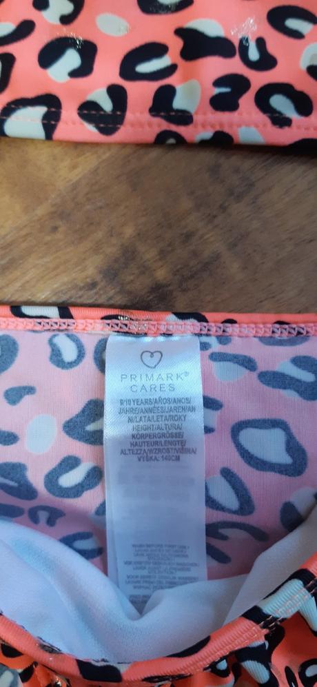 Dívčí dvoudílné plavky primark 140 leopardí vzor s, primark,140