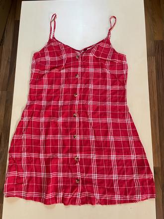 Káro propínací šaty, vel xl možná l/xl, hm divided, h&m,xl