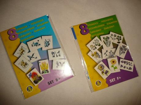 Šablony šablona 2x na foukací fixy set f+,