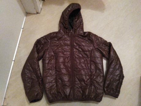 Nová hnědá bunda s kapucí l, l