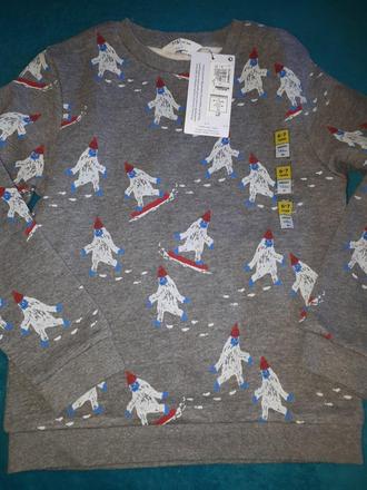 Mikina s lyžařem 2-3 roky, marks & spencer,98