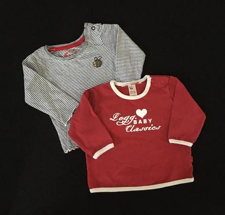 Vel. 68 dvě kojenecká trička, 68