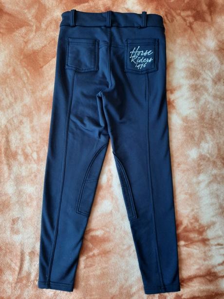 Tmavě modré zateplené rajtky, 8-10 let, 134