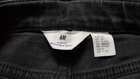 Džíny černé h&m, 152 - 2 kusy, h&m,152