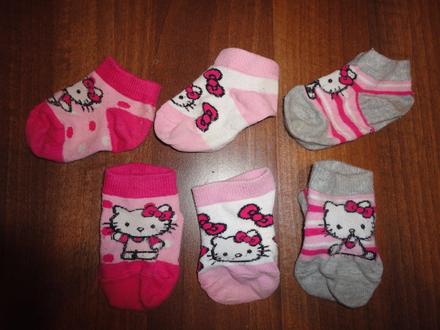 3x kotníčkové ponožky hello kity, 18