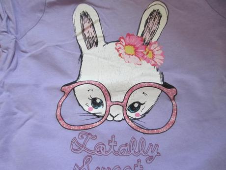 2x tričko s králičkem, h&m,110