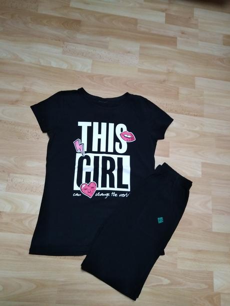 Dívčí tričko+kraťasy vel.152, 152