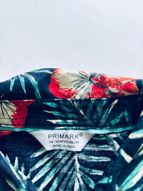 Košile modrá s květy - v.2/3 roky, primark,98