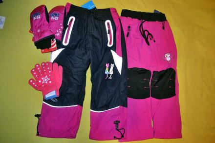 2x zimní kalhoty,2x rukavice,v.98, kugo,98