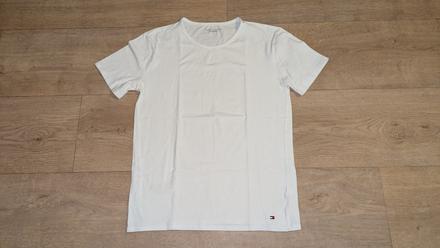 Bílé tričko tommy hilfiger vel. l, tommy hilfiger,l