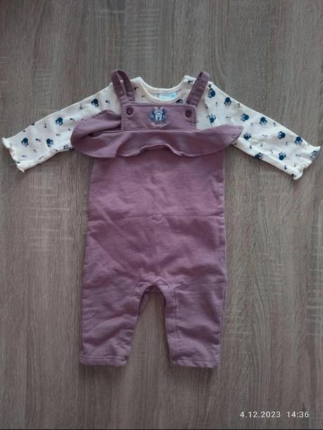 Dívčí body+laclové kalhoty minnie, komplet vel. 68, disney,68