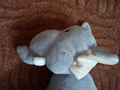 Velký plyšový lila fialový slon, 