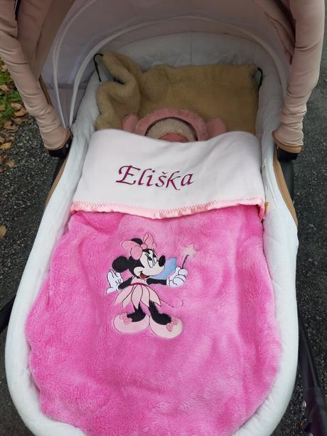 Deka do kočárku s minie, 