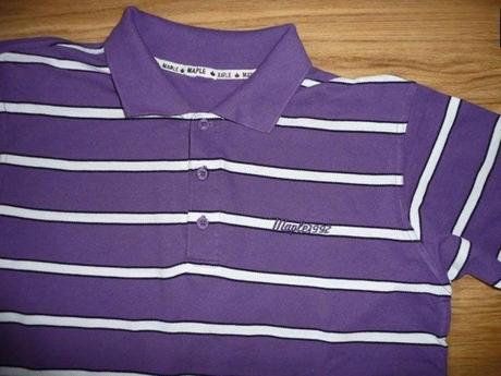 Fialové pruhované triko maple vel.m, m