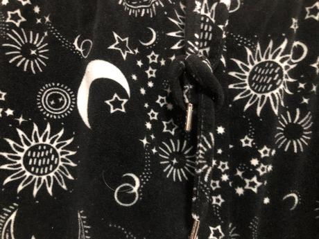 Černobílé teplejší pyžamové šortky, l