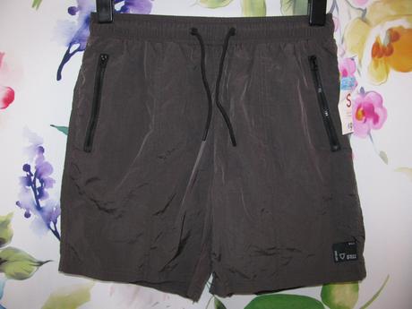 Tmavě šedé koupací šortky, primark,s