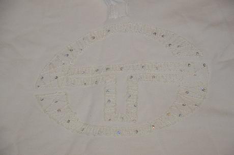 158 164 sergio tacchini bílé triko s flitry, 164