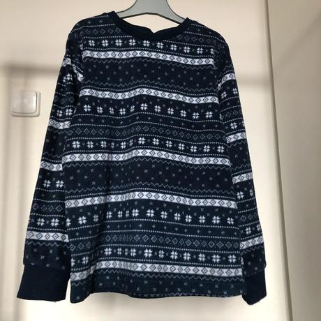 Modrá flísová mikina - teplé tričko, 128