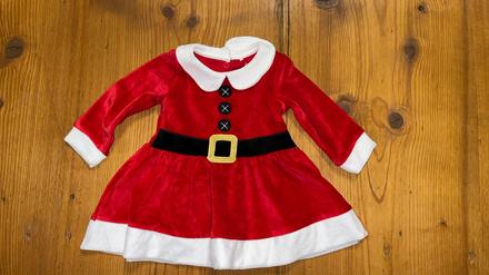 Semišové vánoční šaty santa, 68