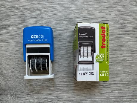 Datumové / datové razítko, 2 ks (trodat, colop), 