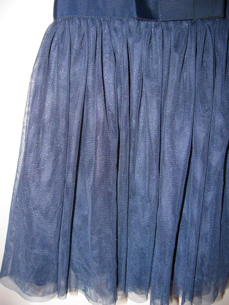 Luxusní, tmavě modré,tylové šaty-jasper conran, 98