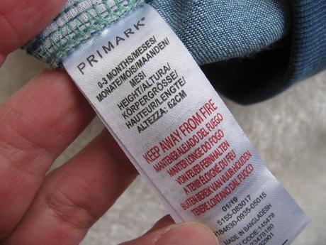 Kojenecké kraťasy z tenké letní džínoviny v.0-3měs, primark,62