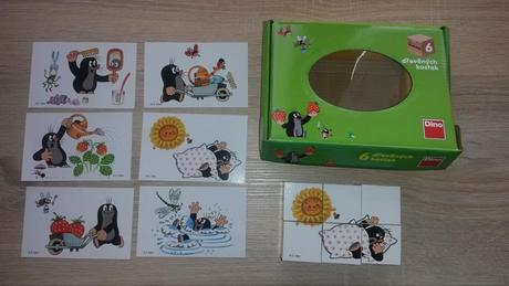 Dřevěné kostky s krtečkem,