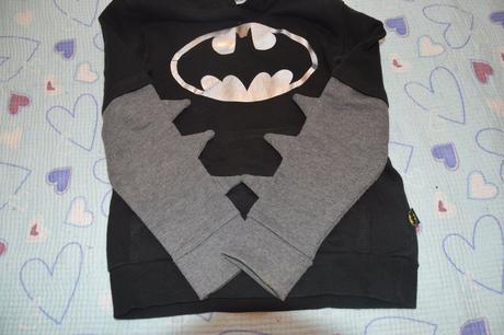 122 128 bavlněná černá mikina s kapucí, h&m,122