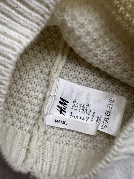 Čepice  mašličkou hm 8-12 let, h&m,152
