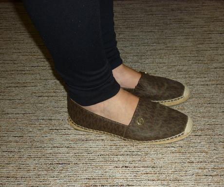 Hnědé dámské logované espadrilky michael kors, michael kors,38