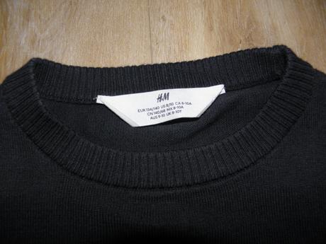 Tmavě modrý chlapecký svetr zn. h&m vel.134/140, h&m,134