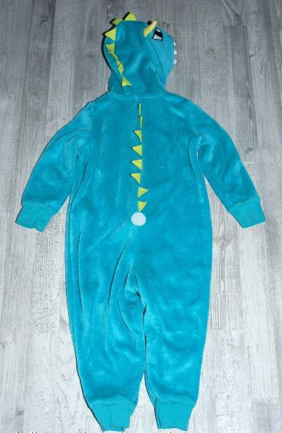 Chlupatý overal na spaní i karneval dráček, dino, 