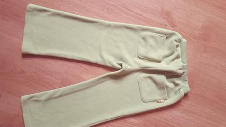 Pistáciově zelené fleec tepláky vel.110/116 č.456, frog,110