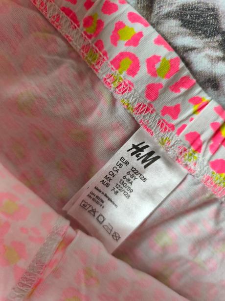 Letní pyžamo leopard h&m 122/128, h&m,128