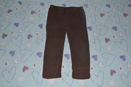 Hnědé legíny, legínky, vel. 104, cherokee,104