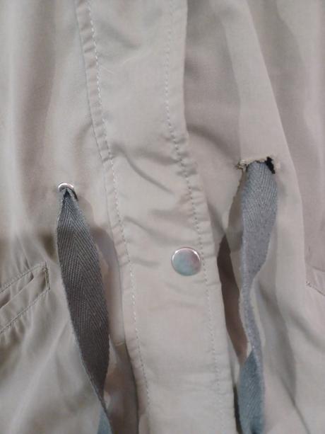 Khaki zimní parka s růžemi 170 / s-m, h&m,170