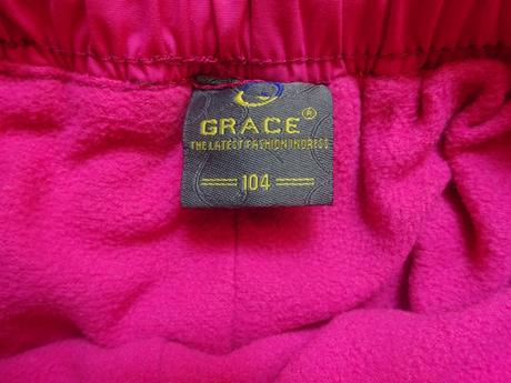 Zateplené kalhoty růžové, vel. 104, grace,104