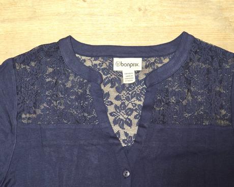 Tričko s krajkou, bonprix,40