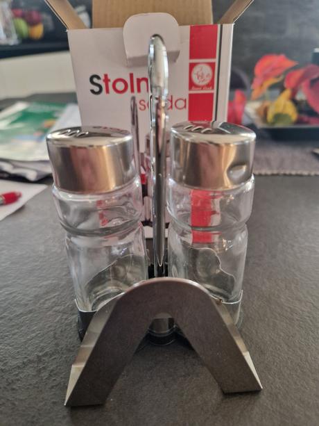 Stolní sada na sůl pepř a ubrousky, 