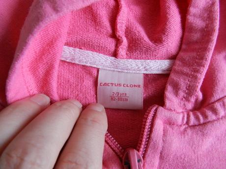 Mikina na zip růžová, cactus clone,98