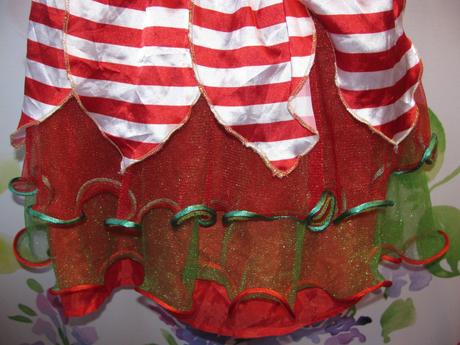 Vánoční šaty-malá santova pomocnice, 128