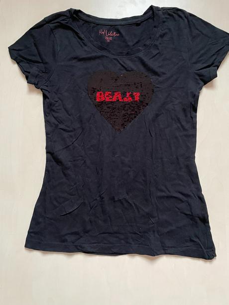 Triko měnící srdce beauty, vel xs, red valentine, xs