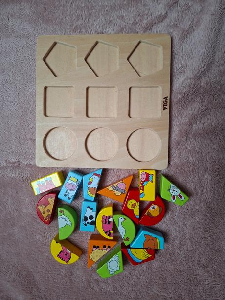 Dřevěné puzzle - zvířátka, 